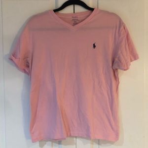 Pink Polo V Neck